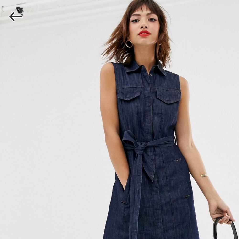 Warehouse Denim Shirt Dress